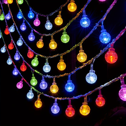 1 Stück LED-Lichterkette mit Kugeln – Batteriebetrieben, Dekolichter für Innenräume
