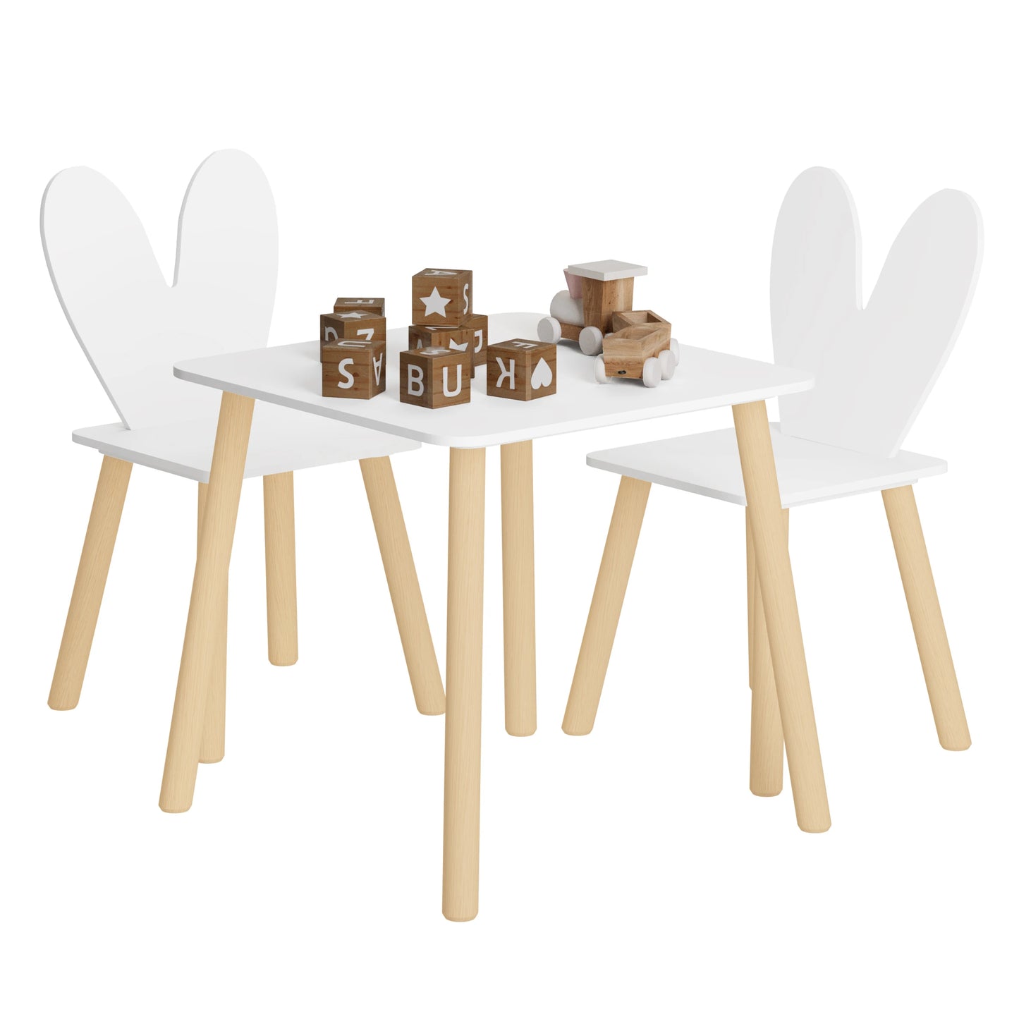 Kindertisch mit 2 Stühlen für Kinderzimmer