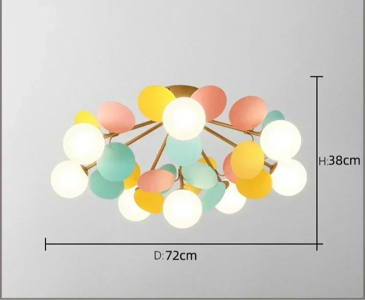 Moderne LED-Petalleuchter – Skandinavischer Stil für Kinderzimmer, Babyzimmer und Wohnzimmer