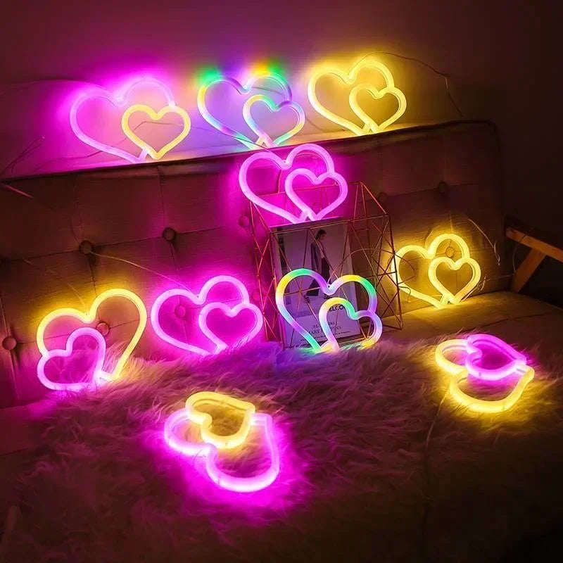Herz LED Dekoration für Kinderzimmer