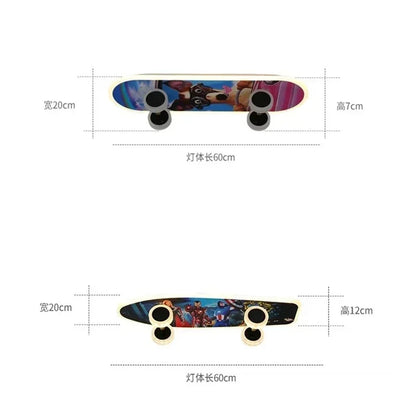 Skateboard-Deckenleuchte – Moderne Kinderzimmerlampe im kreativen Design