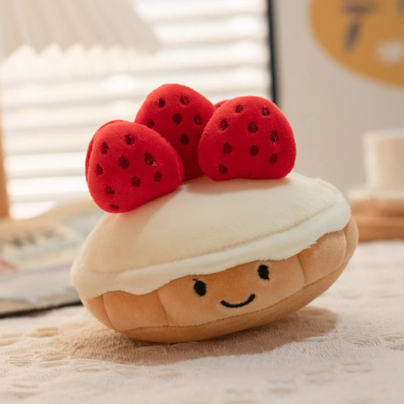 Süße Erdbeerkuchen Plüschkissen