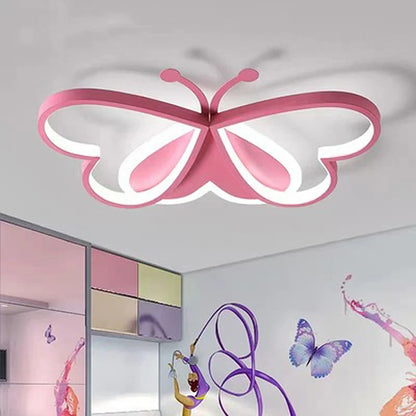 Kinder-Deckenleuchte Schmetterling – LED Lampe in Rosa