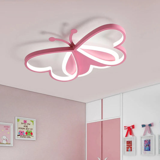 Kinder-Deckenleuchte Schmetterling – LED Lampe in Rosa