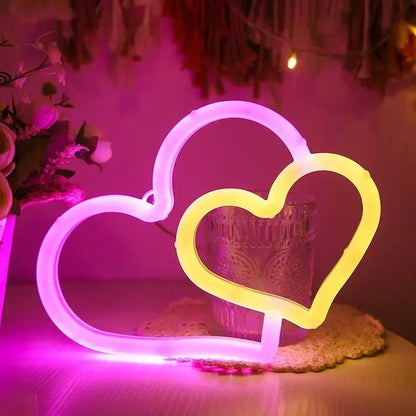 Herz LED Dekoration für Kinderzimmer