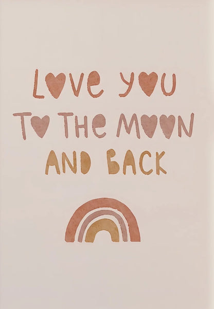 Alpaka Regenbogen Kaktus Poster – Boho Leinwandkunst für Kinderzimmer
