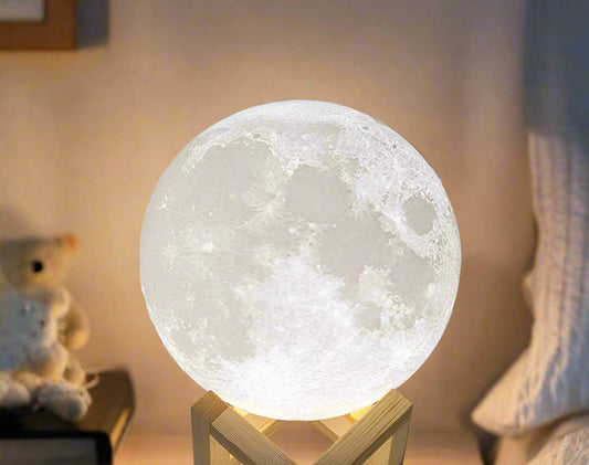 LED 3D Mondlampe – Wiederaufladbare Nachtlampe mit Farbwechsel für Kinder