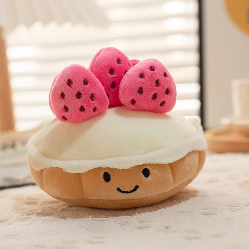 Süße Erdbeerkuchen Plüschkissen